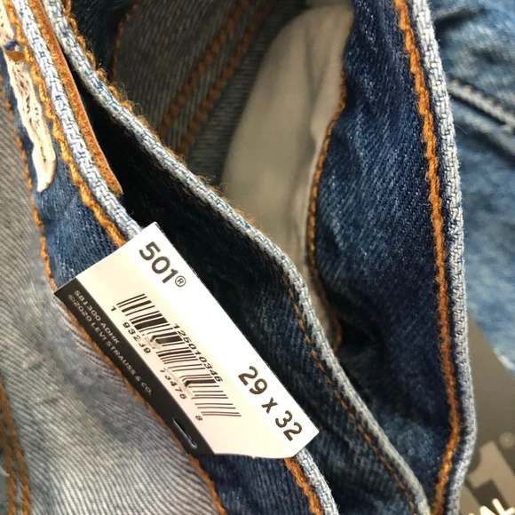 NWT Levi’s 501 Jeans 29 32 Mom Jean Straight Leg dark wash summer spring cute - Picture 7 of 11